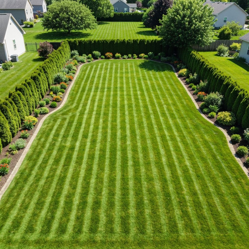 Lush green lawn maintained by MSR Property Services